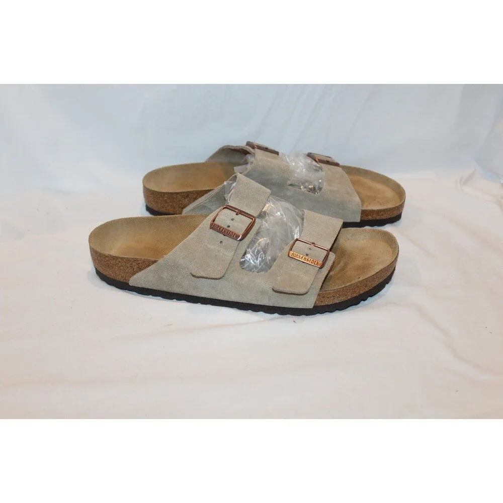 BIRKENSTOCK MEN'S SUEDE ARIZONA SANDALS SANDCASTLE NIB US 13 EU 46 REGULAR